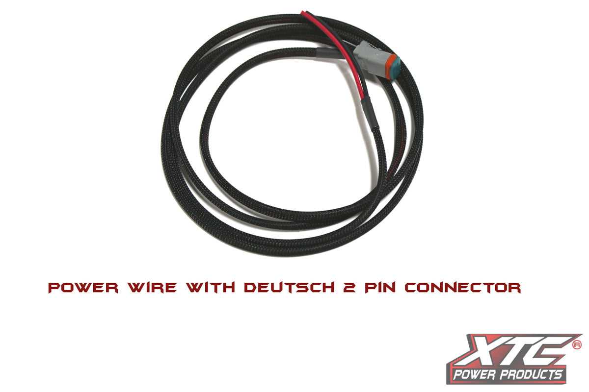 XTC Power Products, 9' 18 Ga. Fil d'alimentation vers connecteur Deutsch à 2 broches