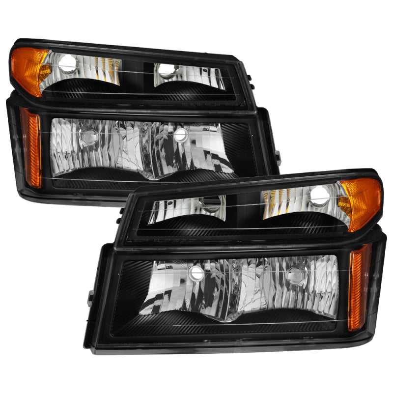 Spyder, 9032110 Xtune Chevy Colorado 04-12 OEM Headlights with Bumper Lights Black HD-JH-CCOL04-SET-BK